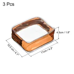 Unique Bargains PVC Travel Makeup Cosmetic Toiletry Pouch with Zipper 3 Pcs