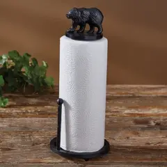 Park Designs Cast Black Bear Paper Towel Holder