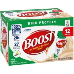 Boost High Protein Nutritional Drink - Very Vanilla - 8 fl oz/12pk