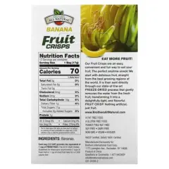 Brothers-All-Natural Fruit Crisps, Banana, 12 Single Serve Bags, 0.59 oz (17 g) Each