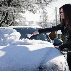 Zone Tech Heated Car Window Snow/Ice Scraper with Light - Extendable 12V LED Light Heated Ice/Snow Scraper with 15.8 feet Long Cord