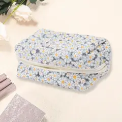 Unique Bargains Women Portable Flower Cosmetic Bag 1 Pc
