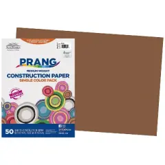 Prang 12" x 18" Construction Paper Brown 50 Sheets/Pack (P6707-0001)