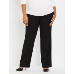 Plus Size Secret Fit Belly Bi-stretch Suiting Straight Leg Maternity Pants | Motherhood Maternity