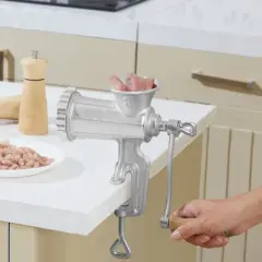 VEVOR Manual Meat Grinder, Heavy Duty Cast Iron Hand Meat Grinder with Steel Table Clamp, Meat Mincer Sausage Maker with 1 Cutting Blade