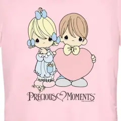 Junior's Precious Moments Valentine's Day Heart Logo T-Shirt