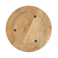 Saro Lifestyle Rustic Bark Rimmed Charger Plate (Set of 4), 13"x13", Beige