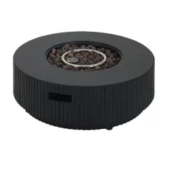 Christopher Knight Home Elisha Outdoor Lightweight Concrete 40,000 BTU Fire Pit Table with Lid