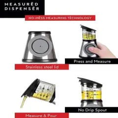 Dwellza Kitchen Olive Oil Dispenser For Kitchen & Olive Oil Sprayer With Measurements For Cooking