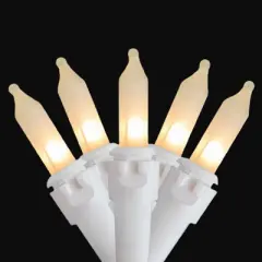 Northlight Frosted Mini Christmas Light Set - Clear - 24.5' White Wire - 50ct