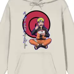 Naruto Shippuden Naruto Eating Ramen Long Sleeve Tofu Men's Hooded Sweatshirt