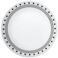 Corelle - Livingware Glass City Block Luncheon Plate - Black