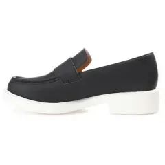 Journee Collection Womens Saydee Loafer Round Toe Slip On Flats