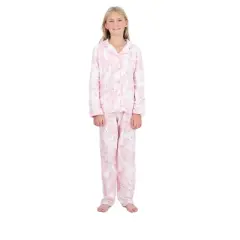 Sleep On It Girls 2-Piece Fleece Coat Pajama Set - Hearts