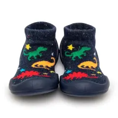 Komuello Toddler Boy First Walk Sock Shoes Dinos