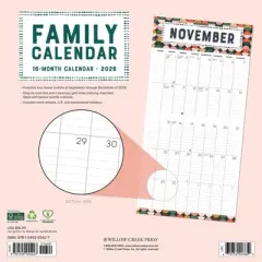 Willow Creek Press 2026 Family Planner Calendar Wall Calendar