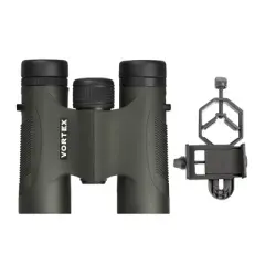 Vortex Diamondback 10x28 Binoculars with Smartphone Adapter Bundle
