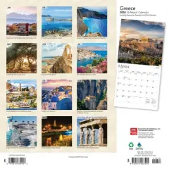 Browntrout 2024 Wall Calendar 12"x12" Greece