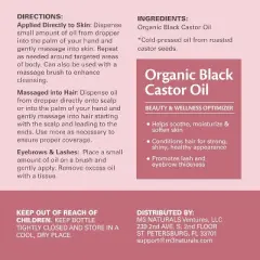 Pure Castor Oil Pack Kit, Organic Castor Oil Cold Pressed Glass Bottle Adjustable Reusable Cotton Castor Oil Wrap for Detox Wellness, M3