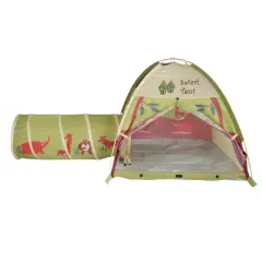 Pacific Play Tents Kids Jungle Safari Play Tent And Tunnel Set Combo 4' x 4'
