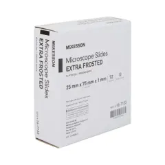 McKesson Glass Microscope Slides Extra-Frosted End 1 X 3 Inch X 1 mm