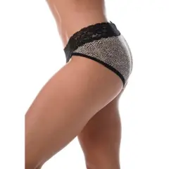 Just Intimates Ultra Soft Bikini Panties w/ Lace Trim Underwear (Pack of 4)