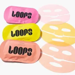 LOOPS Glow Gang Facial Mask - 3ct/1.18oz