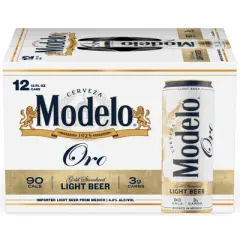 Modelo Oro Lager Light Beer - 12pk/12 fl oz Cans