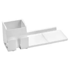 Office Konnect Desk Organizer Power Base with Phone Stand White - Bostitch: Phone Holder, Office Supplies, Pencil Holder