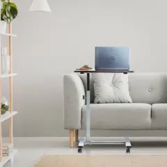 23.6" Overbed Adjustable Height Mobile Side Table Cart - Seville Classics