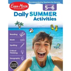 Daily Summer Activities: Between 5th Grade and 6th Grade, Grade 5 - 6 Workbook - by  Evan-Moor Educational Publishers (Paperback)