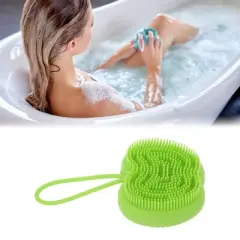 Unique Bargains Apple Shape Bath Brush Green 1 Pc