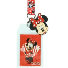 Disney Minnie Mouse Made You Smile Lanyard with ID Holder and Rubber Charm