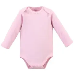 Touched by Nature Baby Girl Organic Cotton Long-Sleeve Bodysuits 5pk, Blossom