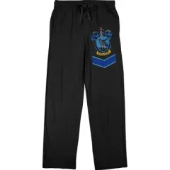 Harry Potter Hogwarts Men's Ravenclaw House Crest Black Sleep Pajama Pants