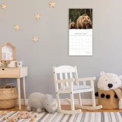 2026 Square Wall Calendar, Mother's Love, 16-Month Animals Theme with 180 Reminder Stickers (12x12 In)