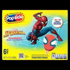 Popsicle Frozen Spider-Man Face - 12.17 fl oz/6ct