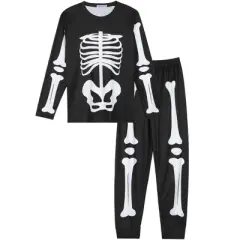 cheibear Halloween Long Sleeve Family Matching Sleepwear Party Cosplay Pajama Set Black