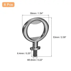 Unique Bargains Zinc Alloy Screw Flat Beer Soda Bottle Opener for Home Party 8 Pcs