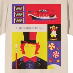 WB 100: Poster Series Willy Wonka Crew Neck Short Sleeve Women's Natural T-shirt
