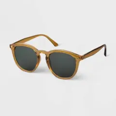 Men's Plastic Round Sunglasses - Goodfellow & Co&trade; Olive Green
