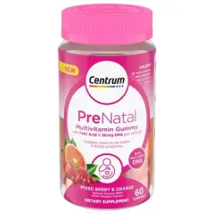Centrum DHA and Folic Acid Prenatal Multivitamin Gummies - Mixed Berry/Orange - 60ct
