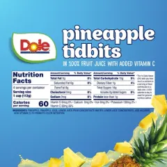 Dole Pineapple Paradise Tidbits Fruit Cups - 16oz/4ct