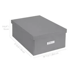Bigso Katia Collapsible Storage Box with Labelframe - Simple Assembly without Tools