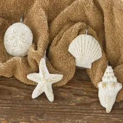 Park Designs Shells Shower Curtain Hooks Set of 12