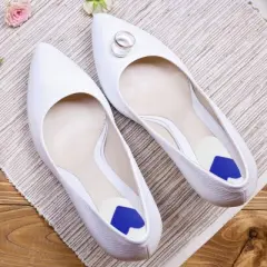 Unique Bargains Silicone Heel Support Cup Pads Orthotic Insole Plantar Care Heel Pads Love Pattern Size 33-39 6Pcs