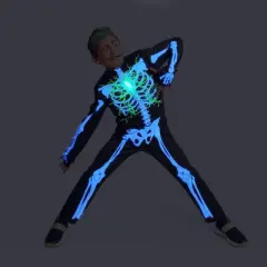 Kids' Glows under Blacklight Costume Light Up Electric Bones Skeleton - Hyde and EEK! Boutique&trade;