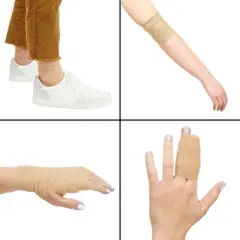 Impresa 12-Rolls Self Adherent Bandage Wrap, Vet Tape - 3 In x 5 Yds Elastic Cohesive Wrap Tape for Injuries, Athletics (Tan)