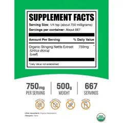 BulkSupplements Organic Stinging Nettle Extract Powder