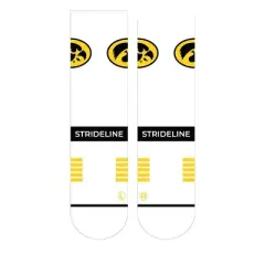 NCAA Iowa Hawkeyes Premium Knit Crew Socks - White